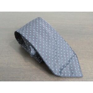 Luciano Barbera Tie Mens Brown Blue Geometric Pattern Made Italy Classic Silk